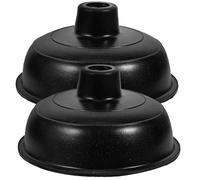 SHINEOFI Accessoire de Salle de Bain 2 Pièces Coupelle de Force Remplaçable en Caoutchouc Noir pour Déboucheur de Toilette Puissant, Facile à Nettoyer, Adapté aux Toilettes et Salles