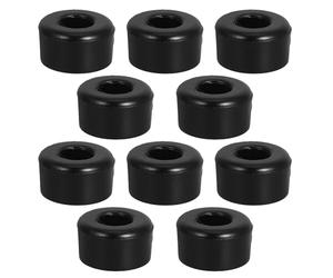 SHINEOFI Accessoires pour Patins à roulettes Quad Noirs 10 Pièces en PU Structure Double Rangée et Protection Anti-Vibrations pour Patinage en Extérieur