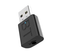 SHINEOFI Adaptateur Audio sans Fil 5.0 Émetteur-récepteur Portable pour Voiture et Maison, Compatible Système Stéréo, Signal, Compact et Léger, Usage Domestique et Automobile, Noir