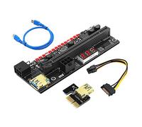 SHINEOFI Adaptateur Pci-e pour Carte Extension Kit Riser Compatible avec Ports pour Minage Altcoins