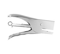 SHINEOFI Agrafeuse à Pince Métallique Argentée Robuste sans Agrafes Prise Main Ergonomique Bourrage pour Bureau et École