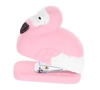 SHINEOFI Agrafeuse Flamant Bois Miniature Accessoire de Bureau Créatif et Compact Décor de Bureau pour École pour Garçon Fille et Adultes