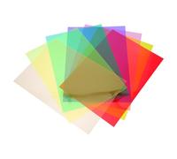 SHINEOFI Aide lecture de livres, feuilles de calques colorés pour la dyslexie, 14 feuilles PVC transparentes A4, 7 couleurs, aide visuelle pour enfants en lecture