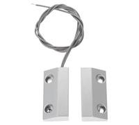 SHINEOFI Alarme Magnétique Câblée pour Porte et Fenêtre en Alliage de Zinc Léger, Détecteur Ouverture Porte à Contact Normalement Ouvert, pour Maison et Usine Argenté