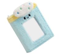 SHINEOFI Album Photo en Peluche 3 Pouces Bleu Pochette Intérieure Brillante, 1 Compartiment Nuage, Compact et Portable, Album Photo Mignon pour Collection de Cartes Postales et Souvenirs