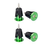 SHINEOFI Alliage D'aluminium Bouchon de Guidon de Vélo 2 Paires | Insert Plastique Expansible, Montage Intérieur sur Tube Creux, Vert, Remplacement pour Extrémités, Cyclistes