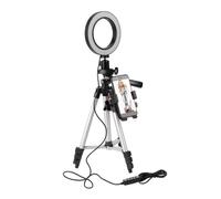 SHINEOFI Anneau Lumineux Dimmable Trépied et Support de Téléphone Flexible pour Live Streaming et