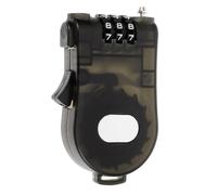 SHINEOFI Antivol de Vélo à Code Portable, Léger, Multifonction, pour Ski | Plastique Noir, Usage Extérieur, Compatible Vélo et Planche de Ski, Design Pratique et Résistant