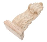 SHINEOFI Applique d'angle en Bois Massif Sculpté la Main, Décor de Colonne Romaine 9x21x6 Cm, Garniture Décorative Européenne pour Meubles et Intérieur, Décoration Murale Élégante
