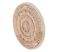 SHINEOFI Applique Mandala Ronde Non Décoration Réutilisable pour Meubles Cadre Européen Sculpté pour Armoire Lit Commode Décoration Murale Artisanale