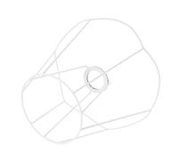 SHINEOFI Armature Métallique pour Abat-jour DIY en Fil de Fer Cadre de Lampe Rond et Carré Douille E27 Dimensions 130 Mm Partie Inférieure 250 Mm Haut Hauteur Inclinée 200 Mm Accessoire