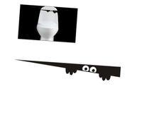 SHINEOFI Autocollant Wc Drôle Noir PVC Déco Salle de Bain Amovible Facile à Poser et Retirer Autocollant Pot Toilettte