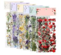 SHINEOFI Autocollants Fleurs Transparents pour Loisirs Créatifs Stickers Muraux Floraux pour Cahiers et Scrapbooking