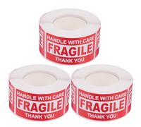 SHINEOFI Autocollants Fragiles Auto-adhésifs 250 Pièces, Petites Étiquettes D'expédition pour Objets Fragiles, Résistantes au Décollement, pour Carton, Verre et Logistique Industrielle