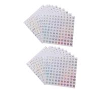 SHINEOFI Autocollants Numérotés Holographiques 1 à 100 Ronds Imperméables, 20 Feuilles de Petits Autocollants Pré-numérotés pour Organisation Bureau, École et Rangement Scolaire