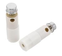 SHINEOFI Axe Amortisseur pour Siège de Toilette Blanc en Plastique et Acier Inoxydable, Support Solide Kit D'installation, Lot de 2 Pièces pour Usage Domestique