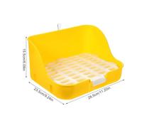 SHINEOFI Bac à Litière pour Lapin avec Anti-Odeur et Barrière Hauteur Toilette pour Petits Animaux Entraîneur de Pot Pratique et Facile à Nettoyer Accessoires pour Cage