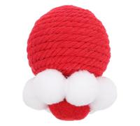 SHINEOFI Balle pour Chat en Sisal Auto-Amusante avec Son, Corde Coton Rouge | Interactif pour Chaton, Corde Tressée, Effet Sonore, Format Compact, pour Jeu Quotidien