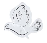 SHINEOFI Ballon en Feuille D’aluminium Colombe 4d Blanc, Décoration Fête Mariage et Commémoration, Ballon Pigeons 1 Pièce pour Jardin et Accessoires de Fête