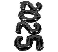 SHINEOFI Ballons Décoratifs en Film D'aluminium 2025 Noirs, Ensemble 1 Pièce pour Fête du Nouvel An et Remise de Diplômes, Décoration Murale et Festive Polyvalente