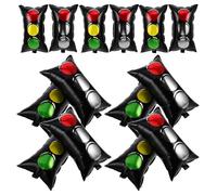 SHINEOFI Ballons en Aluminium Feu de Signalisation 16 Pcs - Décoration Fête Thème Transports Ballons Rouge Vert et Jaune - Fond Photo Anniversaire Voiture et Chantier