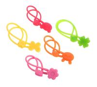 SHINEOFI Bandes Extensibles en Silicone pour Fixation de Cahiers et Serviettes de Chaise Lot de 5 Bandes Élastiques Colorées, Lavables, Adaptées la Cuisine Bureau