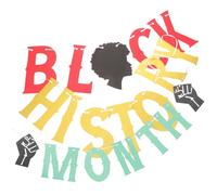 SHINEOFI Bannière du Mois de L'Histoire des Noirs Pailletée Ensemble Décoratif 1 Pièce Drapeau Afro-Américain Scintillant pour Fête Intérieure et Extérieure Décoration Anniversaire et