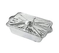 SHINEOFI Barquette Aluminium Jetable avec Couvercle Poêle Aluminium Résistant Haute Température pour Cuisson Four Friteuse à Air et Réfrigérateur Pot Alimentaire Pratique pour Rôtissage