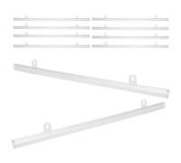 SHINEOFI Barre Suspendre Adhésive pour Affiches Pvc 50 Cm avec Chaîne Ajustable, Lot de 15 Pièces, Support Résistant pour Présentoirs Vitrine, Enseignes Plafond et Bannières