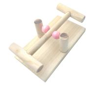 SHINEOFI Bascule en Bois pour Perroquet, Cage à Fixer, Repos | Oiseaux et Rongeurs, Installation Facile en Cage, Forme Balançoire, Usage Habitat et Détente Couleur Aléatoire