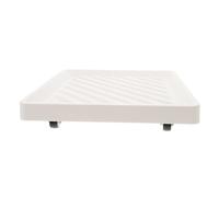 SHINEOFI Base de Jardinière Carrée à roulettes, Plateau PP Blanc pour | Mobilité Facile, Maintien Stable et Humidité Préservée, Design à Roues Universelles Cachées, Intérieur Maison