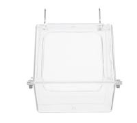 SHINEOFI Bird Bathtub Transparent Bird Bath Tub for Parrots Secure Cage Attachment Food Box Accessory for Healthy Bathing