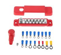 SHINEOFI Bloc de Distribution Électrique 12 Voies 8V 150A Rouge, Bornier d'Alimentation pour Camping-Cars et Bateaux, Module de Bornier Compact Compatible, Accessoires de Distribution