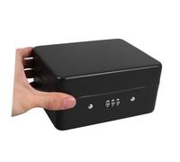 SHINEOFI Boîte à Clés Murale Sécurisée 6 Crochets en Tôle De Fer Noire, Armoire De Rangement Antivol Polyvalente pour Bureau, Habitat, Agents Immobiliers