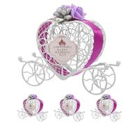 SHINEOFI Boîte À Dragées Mariage Citrouille Calèche En Fer 12X8X3 Cm Coffret Cadeau Bonbonnière Mariage Décoration Table Romantique Fête