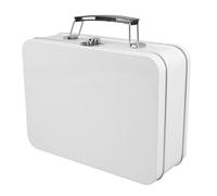 SHINEOFI Boîte à Lunch Portable en Fer avec Verrou et Couvercle Articulé, Récipient Alimentaire Métal Vintage pour Pique-niques et Repas Scolaires, Design Rétro et Pratique