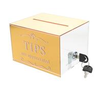 SHINEOFI Boîte à Pourboires en Acrylique Transparente avec Serrure de Sécurité Grosse Capacité Boîte à Suggestions et Urne de Tombola pour Bars et Restaurants