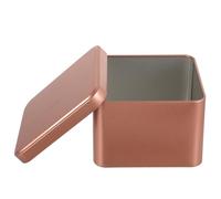 SHINEOFI Boîte à Thé en Fer Blanc Mat Carrée 1 Pièce Rangement pour Thé en Vrac et Sachets Boîte Métallique avec Couvercle Stockage Pratique Cuisine et Organisation des Aliments