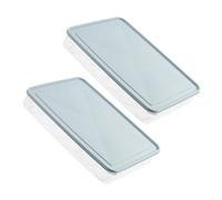 SHINEOFI Boîte à Œufs Empilable En Plastique Lot De 2 Conteneur De Rangement Pour Réfrigérateur Bleu Support De Stockage Pratique Pour Œufs Pour Économiser De L'espace