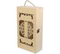 SHINEOFI Boîte à Vin Bois Premium pour Bouteilles Coffret Cadeau Rétro et Pratique Support Portable pour Stockage et Présentation de Vins Anniversaires et Mariages