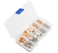 SHINEOFI Boîte D’accessoires de Bijoux DIY en Acier Inoxydable avec Fermoirs Mousquetons Ouverts, Chaînes D’extension et Crochets D’oreilles, Kit Complet pour Création de Bracelets