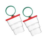 SHINEOFI Boîte D’Observation Insectes Porte-loupe Pliable, Étui De Visionneuse en Plastique Solide, Lot De 2 Pièces Rouge, Jouets D’Exploration Scientifique en Plein Air pour Garçon Et Filles Curieux