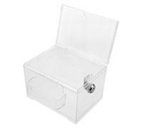 SHINEOFI Boîte de Collecte Transparente avec Serrure Sécurisée Boîte à Dons Acrylique Robuste Urne Multifonction pour Tirages Au Sort Votes et Suggestions pour Événements et Collectes de