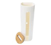 SHINEOFI Boîte de Coton Démaquillant Adhésive Murale 77 X 66 X 238 CM en Plastique Blanc Étui de Rangement pour Salle de Bain Organiseur Cosmétique Compact pour Lingettes et Cotons