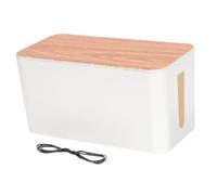 SHINEOFI Boîte de Rangement Câbles de Bureau avec Ouverture pour Sécurité et Capacité Organisateur de Fils Domestique pour Salon Cuisine et Bureau