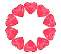 SHINEOFI Boîte de Rangement en Plastique Rouge de Cœur 25 Pièces Dimensions 65X63X37 MM Boîte à Bonbons Polyvalente pour Saint-Valentin Décoration Suspendue et Présents Romantiques