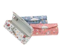 SHINEOFI Boîte de Rangement Maquillage 3pcs avec Miroir, en Soie et Satin, Portable et Multifonction pour Bijoux et Pièces, pour Voyage et Anniversaire