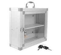 SHINEOFI Boîte de Rangement Murale en Acrylique Compartiments Intégrés pour Remède d'urgence et Objets Perdus