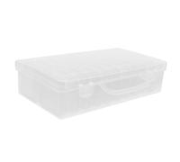 SHINEOFI Boîte De Rangement Plastique Transparente Compartimentée Pour Perles Diy, Organisateur Multifonction Blanc, Boîtes Vides, Accessoire Atelier Bijoux, Usage Créatif Et Loisir