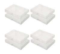 SHINEOFI Boîte de Rangement pour Cartes de Visite en Acrylique Transparent Grand Format Lot de 8 Pièces Organisateur Rectangulaire pour Bureau Support Multi-Usages pour Cartes Photo